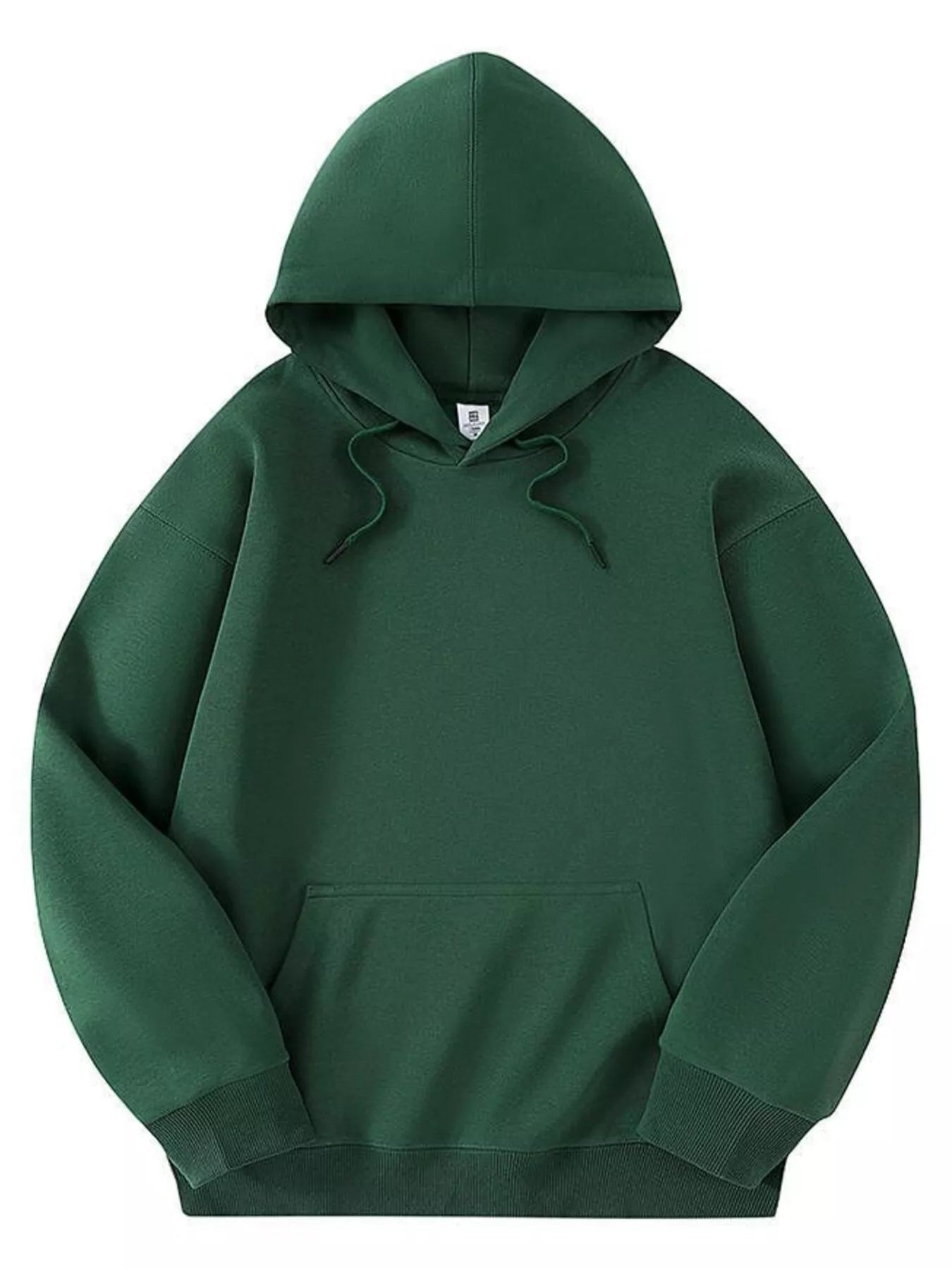 Men's Full Size Solid Color Casual Hoodie Plus Size