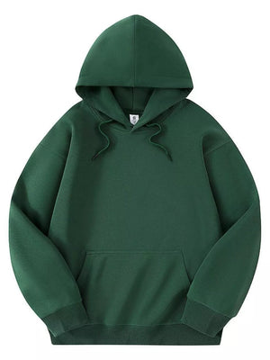 Men's Full Size Solid Color Casual Hoodie Plus Size