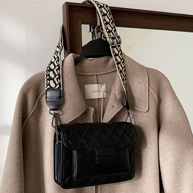 Quilted Leather Flap Crossbody Bag