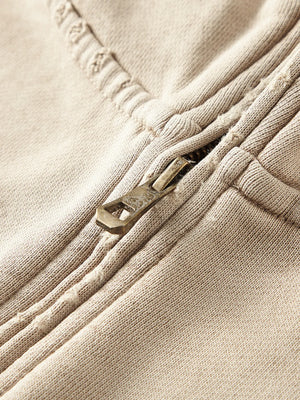 Men's Washed Quarter-Zip Hoodie with Kangaroo Pocket