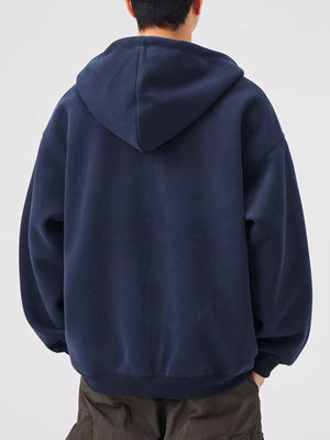 Men's Casual Loose Fit Zip-Up Hoodie
