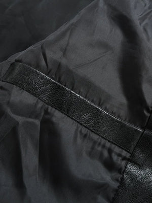 Men's Plus Size Zip Up Leather Moto Jacket