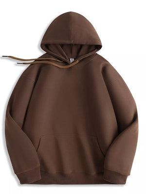 Men's Full Size Solid Color Casual Hoodie Plus Size
