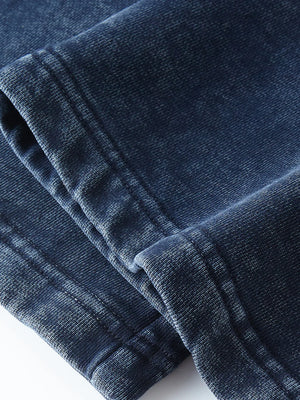 Men's Washed Zip Up Casual Hoodie