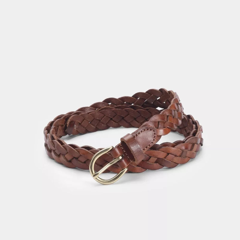 Cowhide Braided Leather Belt