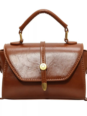 Leather Top Handle Crossbody Bag