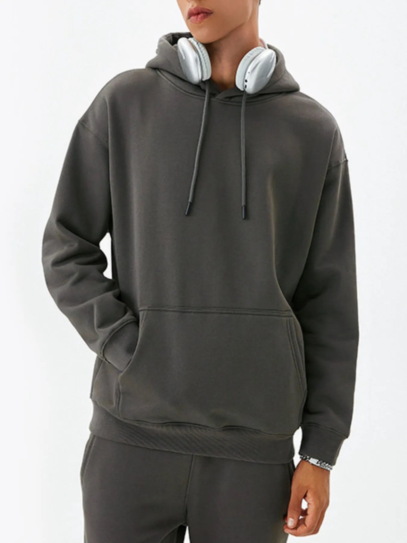 Men's Drawstring Kangaroo Pocket Long Sleeve Hoodie
