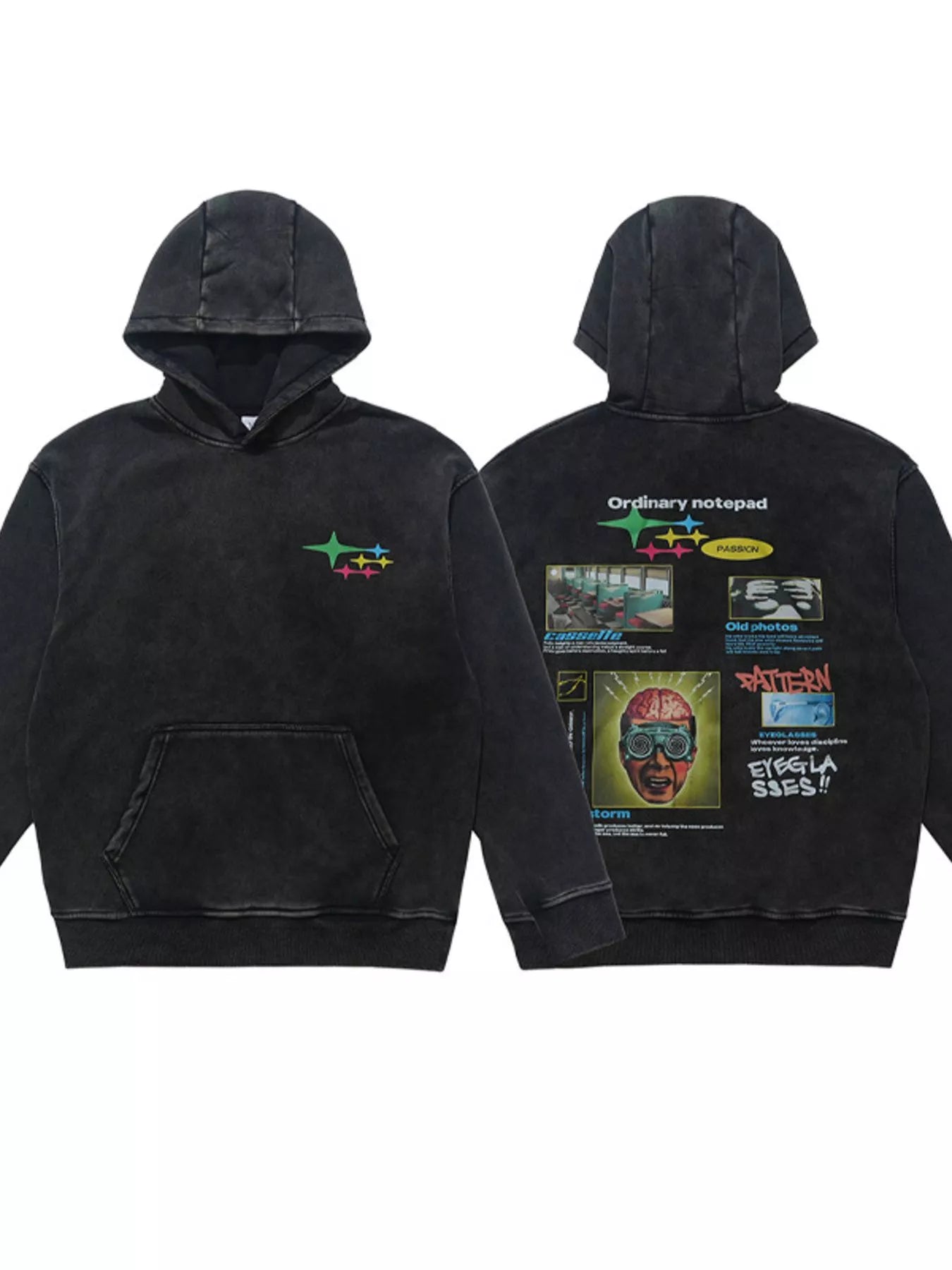 Men's Graphic Back Long Sleeve Hoodie