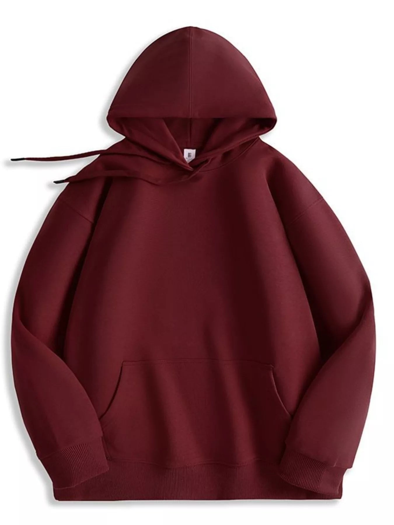 Men's Full Size Solid Color Casual Hoodie Plus Size