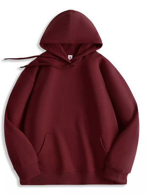 Men's Full Size Solid Color Casual Hoodie Plus Size