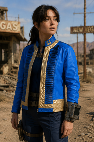 Vault 33 Leather Jacket | Lucy Inspired New Vegas Cosplay Jacket