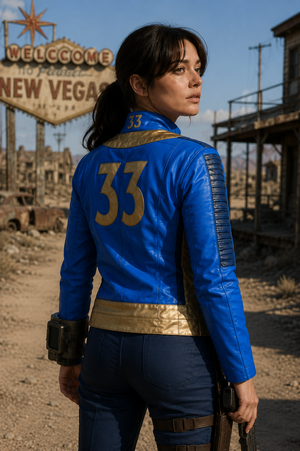 Vault 33 Leather Jacket | Lucy Inspired New Vegas Cosplay Jacket