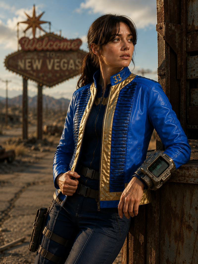 Vault 33 Leather Jacket | Lucy Inspired New Vegas Cosplay Jacket
