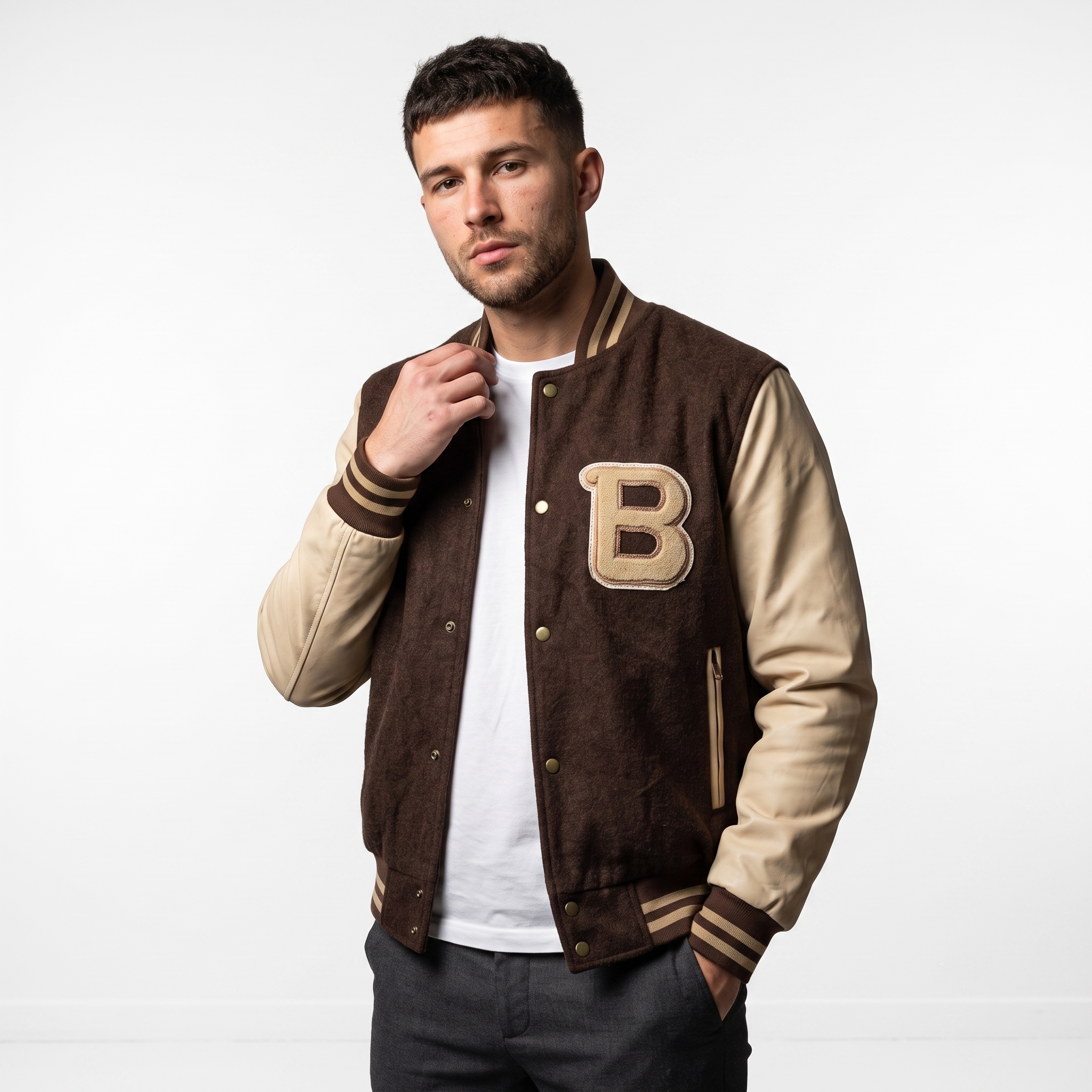 Hotline Miami Ryan Gosling Varsity Jacket – Men's Video Game Cosplay Wool Baseball Jacket