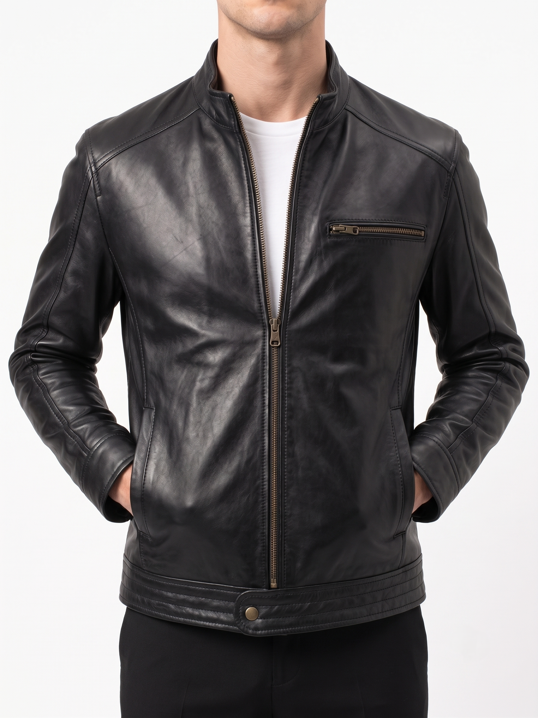 Resident Evil Infinite Darkness Leon Kennedy Black Leather Jacket – RE Biohazard Cosplay