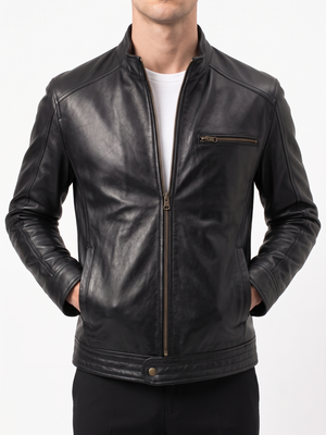 Resident Evil Infinite Darkness Leon Kennedy Black Leather Jacket – RE Biohazard Cosplay