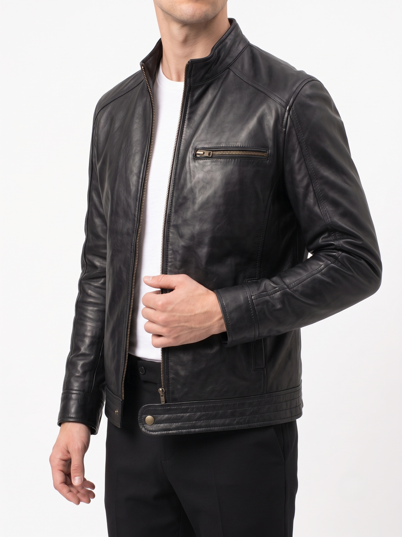 Resident Evil Infinite Darkness Leon Kennedy Black Leather Jacket – RE Biohazard Cosplay