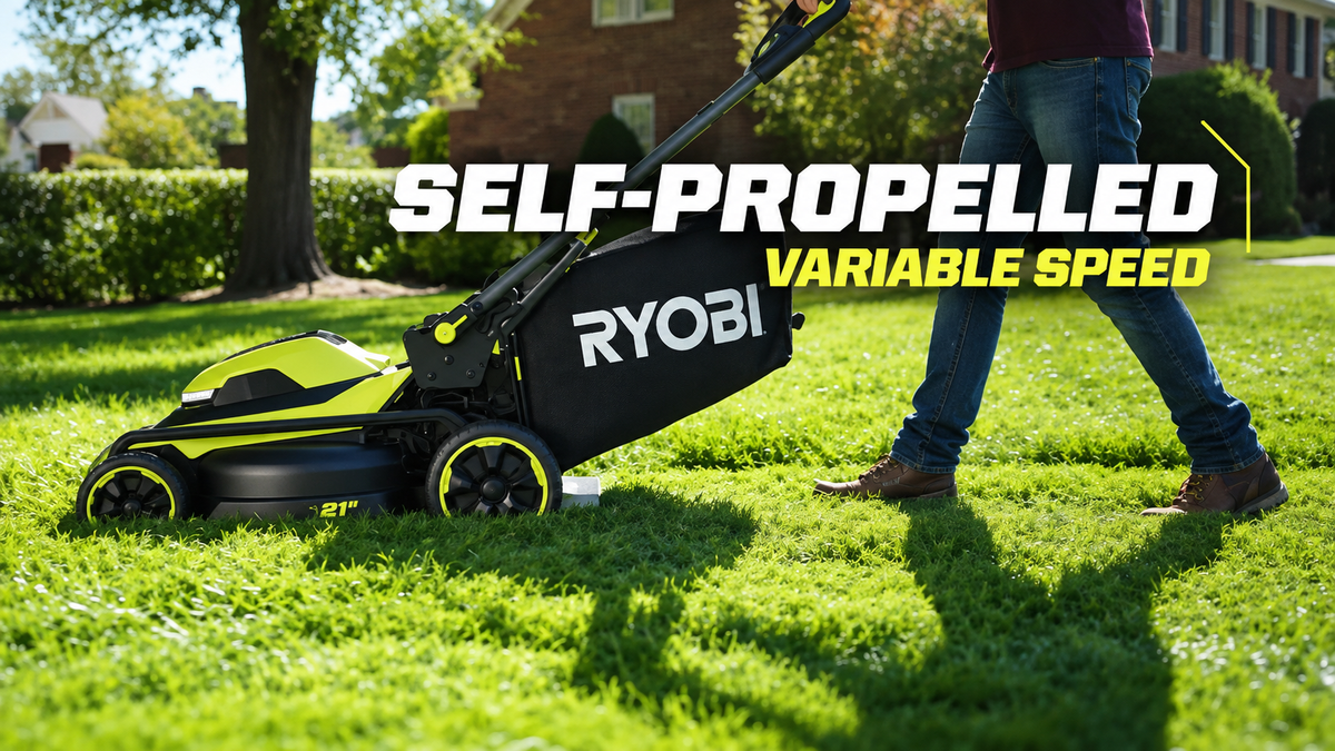 RYOBI RY40HPLM01B 40V HP Brushless 21 in. Self-Propelled Cordless Lawn Mower Kit with (2) 6Ah Batteries