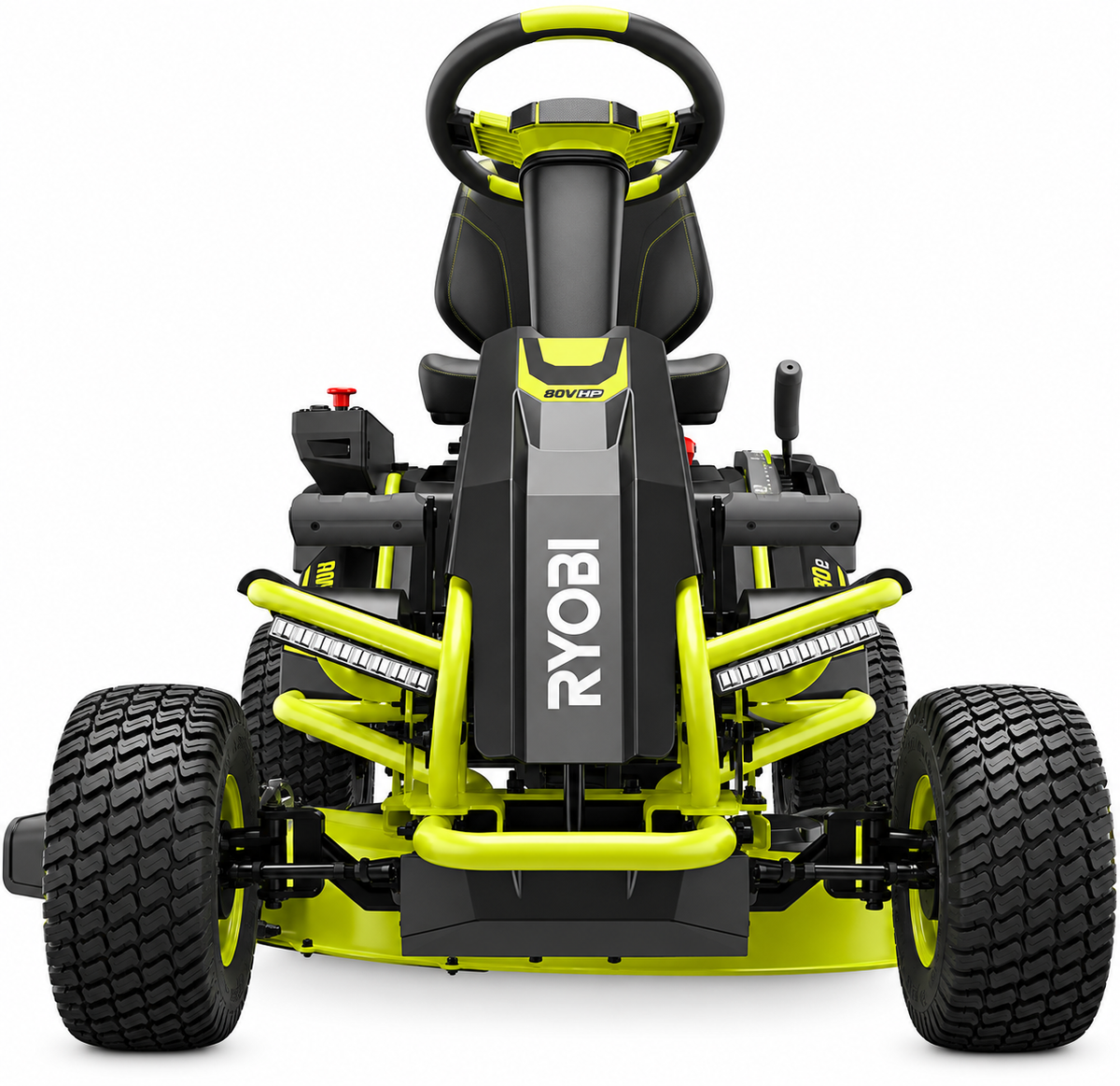RYOBI RY48111 48V Brushless 38 in. 100Ah Battery Electric Rear Engine Riding Lawn Mower