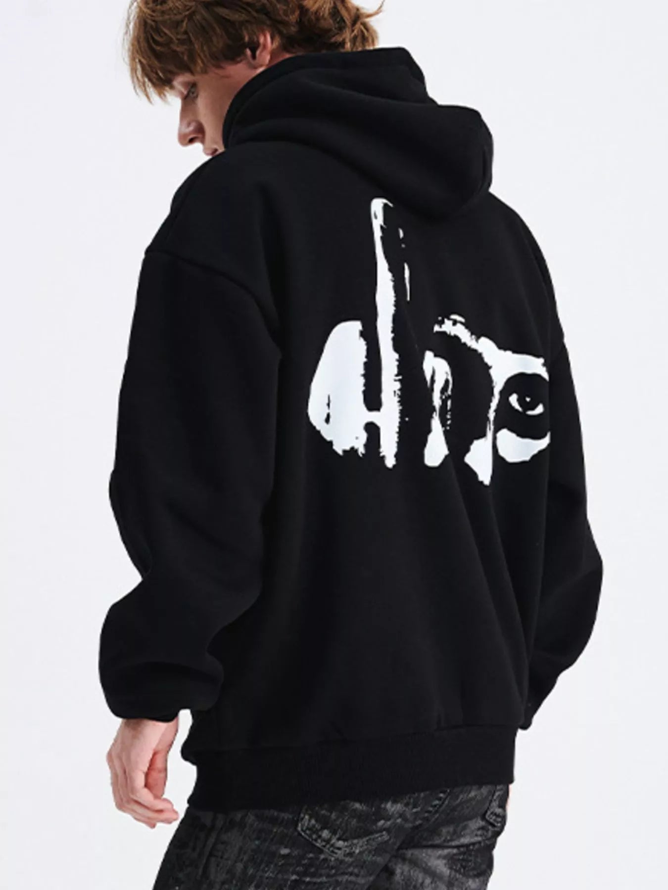 Men's Drop Shoulder Drawstring Hoodie