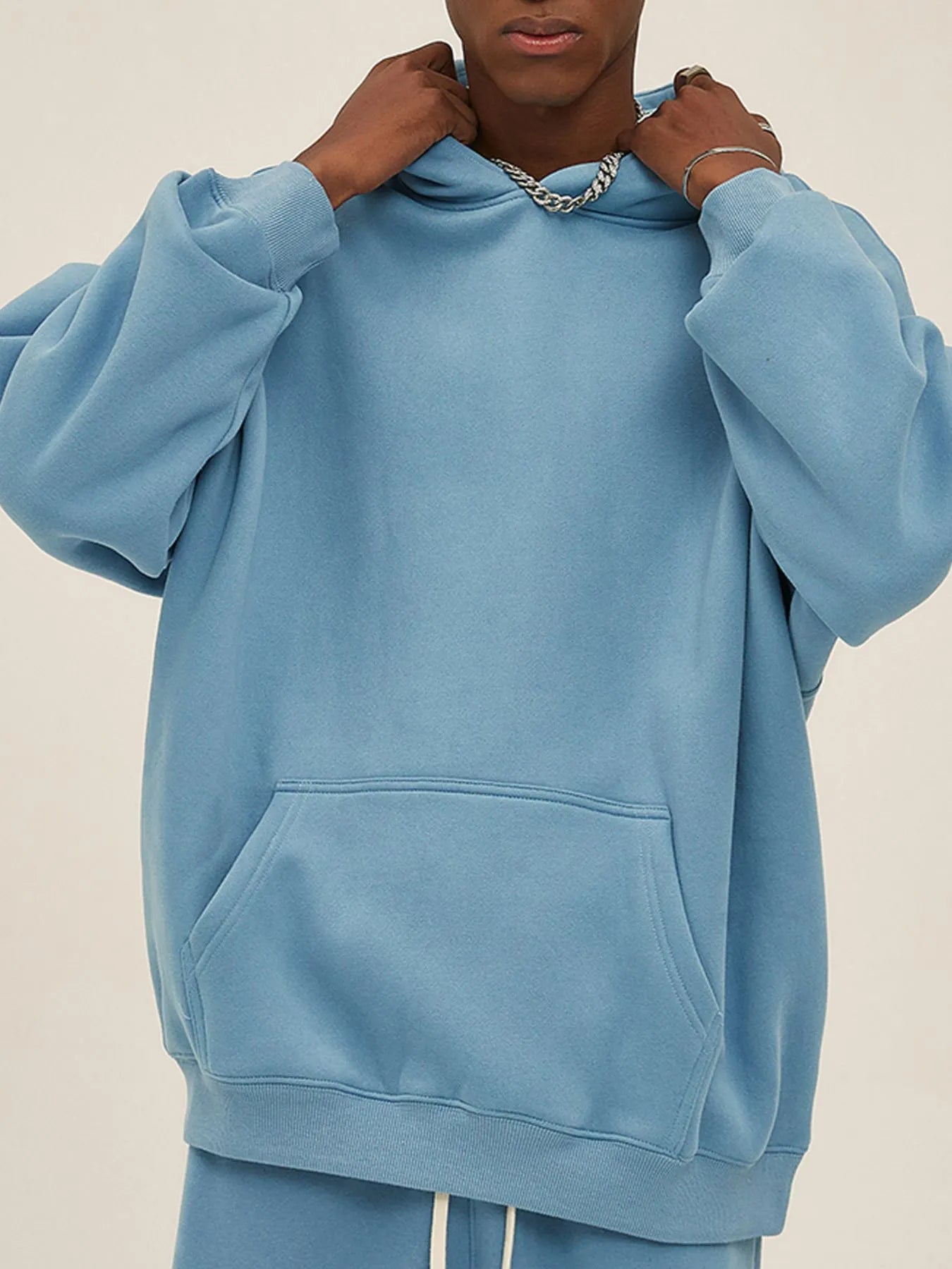 Men's Oversized Pocketed Long Sleeve Hoodie