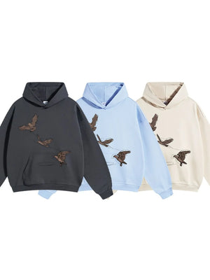 Men's Graphic Long Sleeve Hoodie with Kangaroo Pocket
