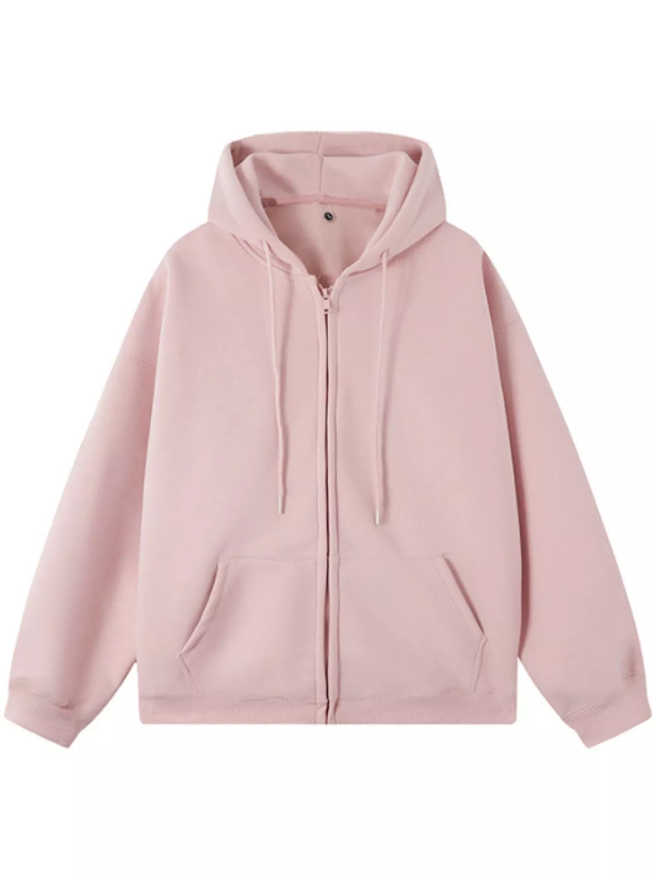 Men's Casual Loose Fit Zip-Up Hoodie