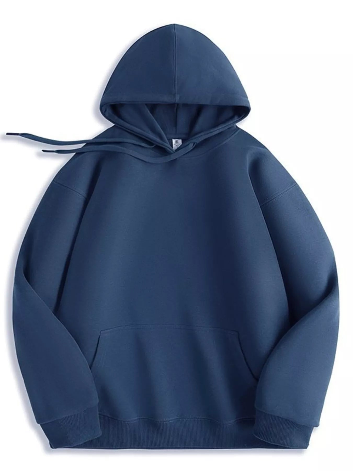 Men's Full Size Solid Color Casual Hoodie Plus Size