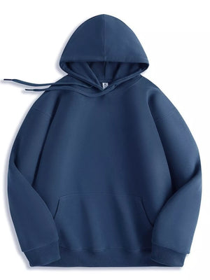 Men's Full Size Solid Color Casual Hoodie Plus Size