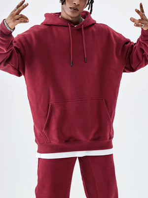 Men's Drawstring Drop Shoulder Hoodie