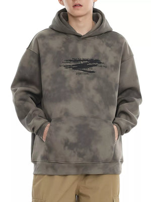 Men's Plus Size Tie-Dye Long Sleeve Hoodie