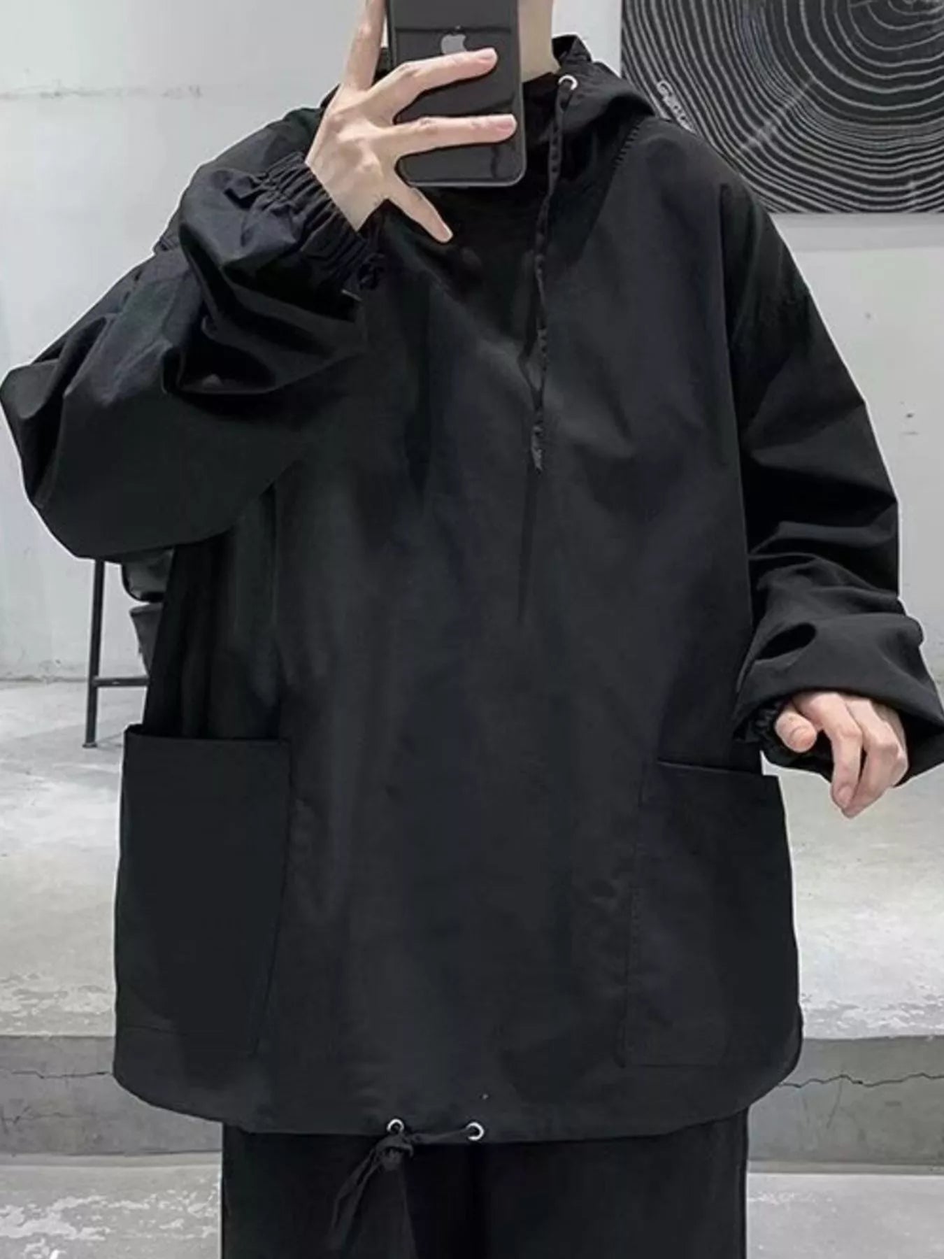 Men's Loose Fit Drawstring Hoodie