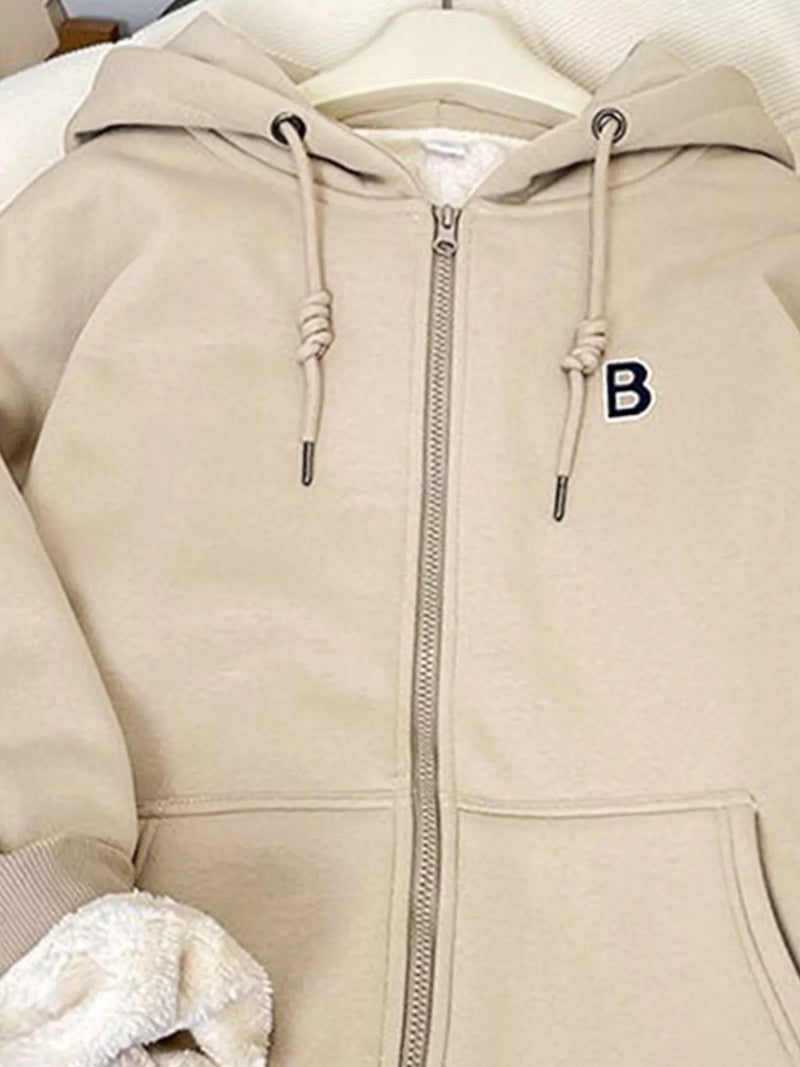 Fleece-Lined Zip-Up Hoodie