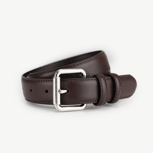 Classic Leather Belt with Buckle