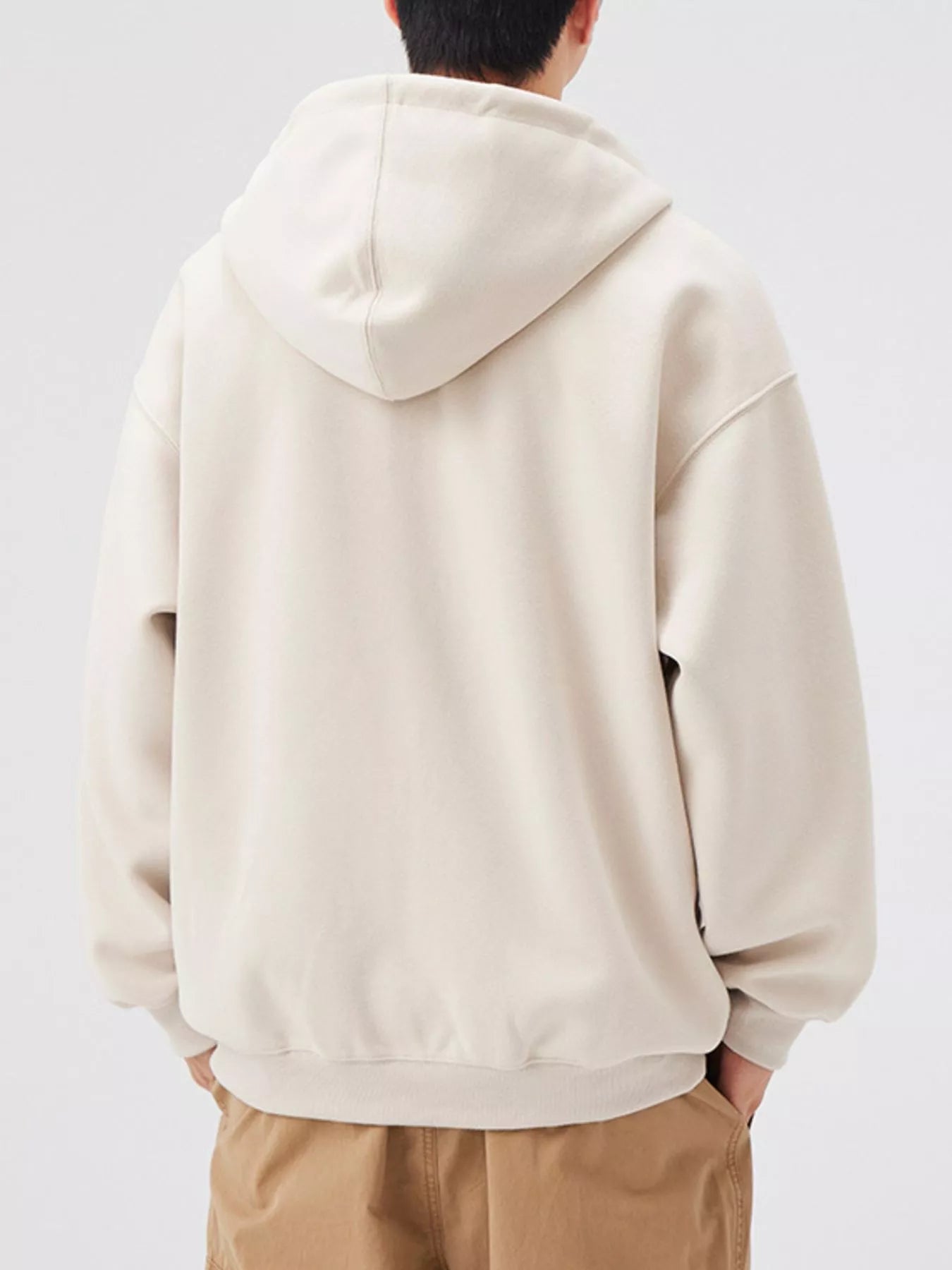 Men's Casual Loose Fit Zip-Up Hoodie
