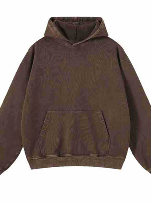 Men's Washed Oversized Long Sleeve Hoodie