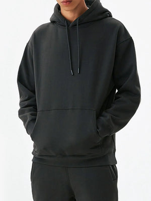 Men's Drawstring Kangaroo Pocket Long Sleeve Hoodie