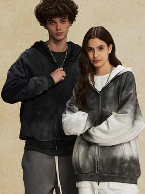 Men's Gradient Zip Up Hoodie