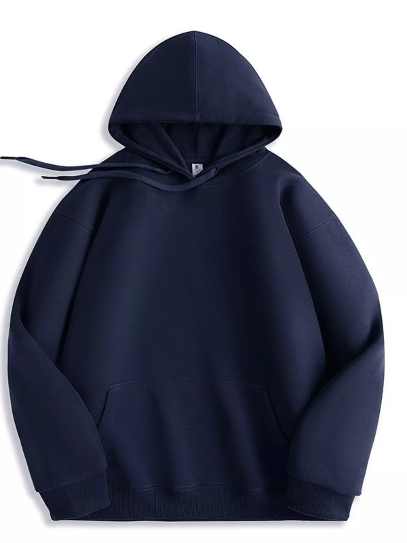 Men's Full Size Solid Color Casual Hoodie Plus Size