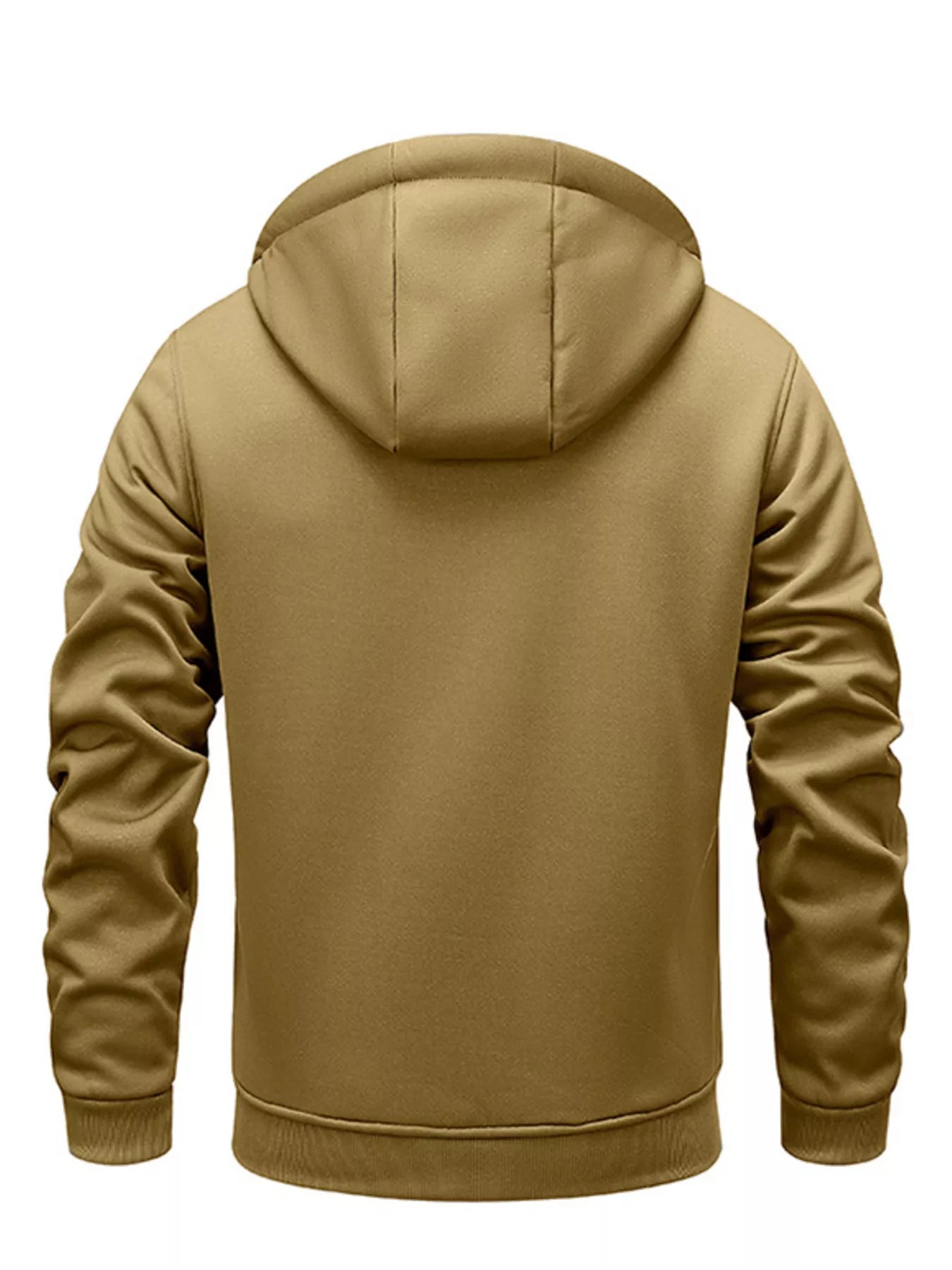 Men's Full Size Warm Fleece Lined Zip-Up Hoodie Plus Size