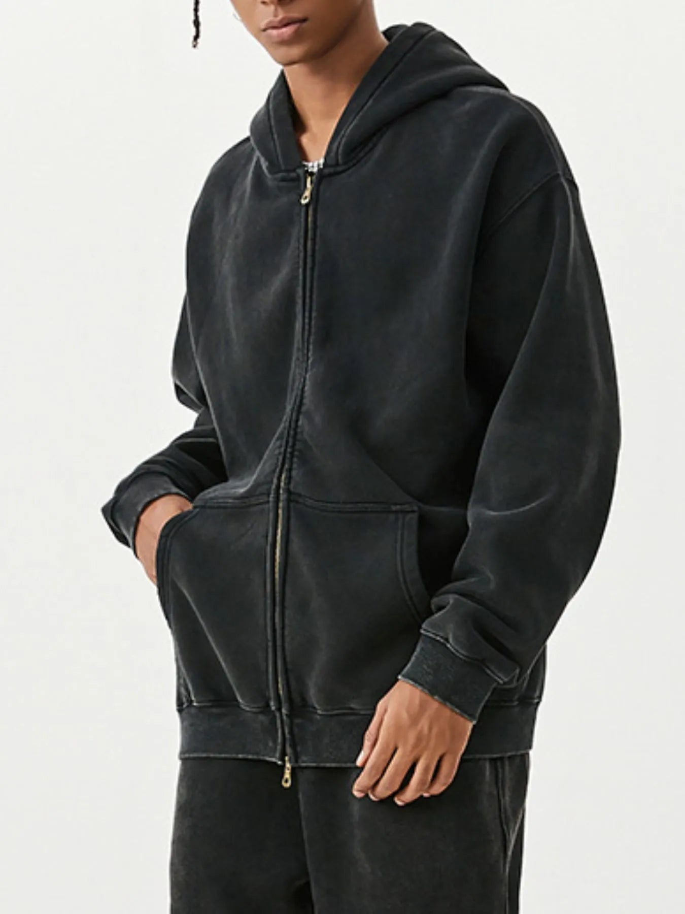 Men's Oversized Zip-Up Hoodie