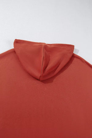 Drawstring Dropped Shoulder Hoodie