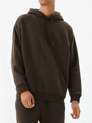 Men's Drawstring Kangaroo Pocket Long Sleeve Hoodie