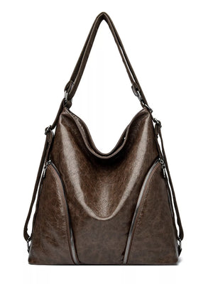 Large PU Leather Hobo Tote Bag