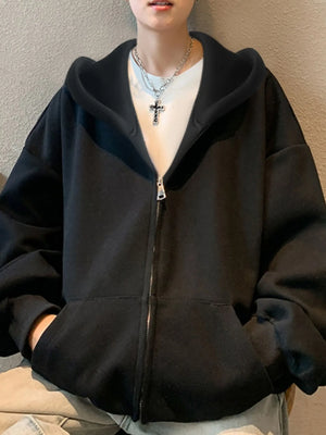 Men's Plus Size Zip Up Oversized Hoodie