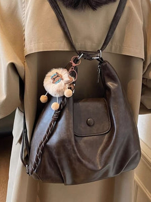 Vintage Style Leather Shoulder Bag