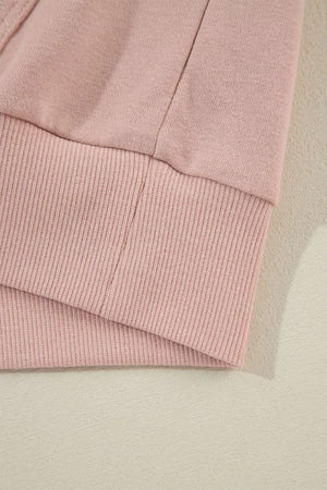 Drawstring Studded Shoulder Hoodie