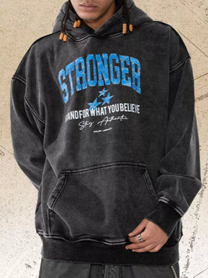 Men's Letter Graphic Long Sleeve Hoodie