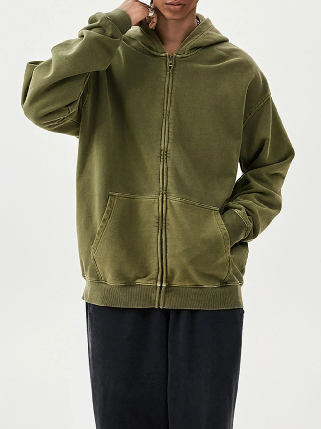 Men's Zip Up Long Sleeve Hoodie