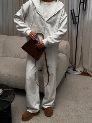 Zip-Up Hoodie and Sweatpants Set